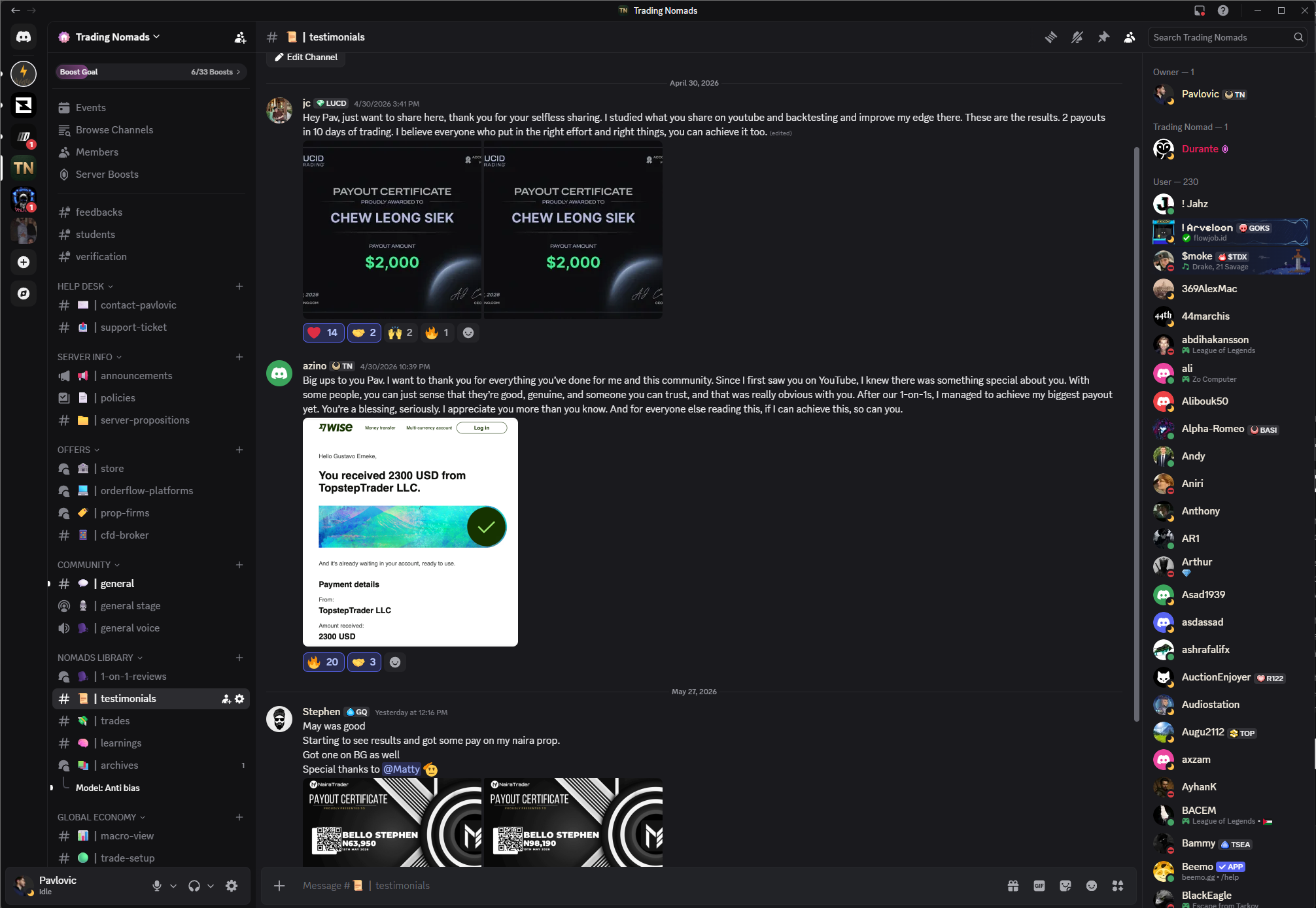 Trading Nomads community